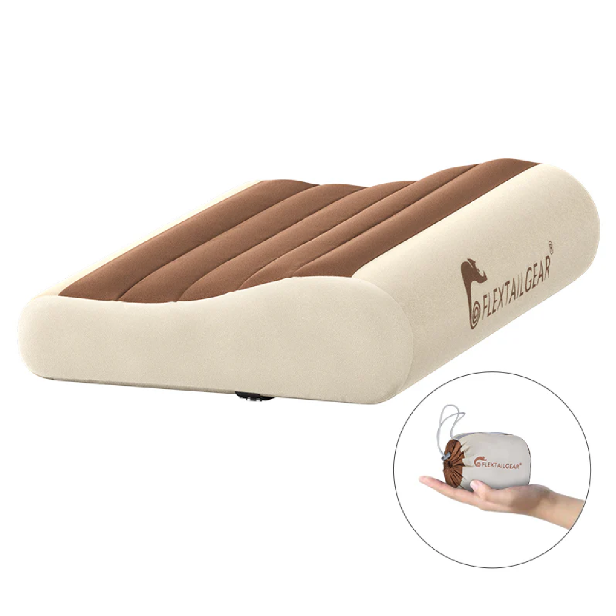 Flextail Zero Pillow Grijs – Ergonomisch Luchtkussen voor Onderweg