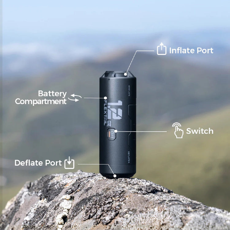FLEXTAILGEAR Elektrische luchtpomp Max Pump 2 Pro Draagbaar 4,5 kPa met oplaadbare 3600 mAh batterij, inflator met verstelbare campinglantaarn voor zwembadzwemmers Luchtbed Luchtmatras Zwemring Zwart FLEXTAILGEAR Elektrische luchtpomp Max Pump 2 Pro Draagbaar 4,5 kPa met oplaadbare 3600 mAh batterij, inflator met verstelbare campinglantaarn voor zwembadzwemmers Luchtbed Luchtmatras Zwemring Zwart