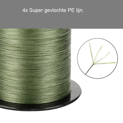 IPEXNL Super Power 2 PE Gevlochten Vislijn – 300m | 18.1kg | 0.33mm – Grijs type 4