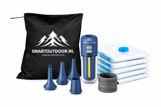 SmartOutdoor Vacuümzakken Kleding Set 4 Stuks (60x80 cm) met Elektrische Pomp Blauw  – Opbergzakken voor Dekbed & Reizen – Ruimtebesparend & Oplaadbaar (kopie)