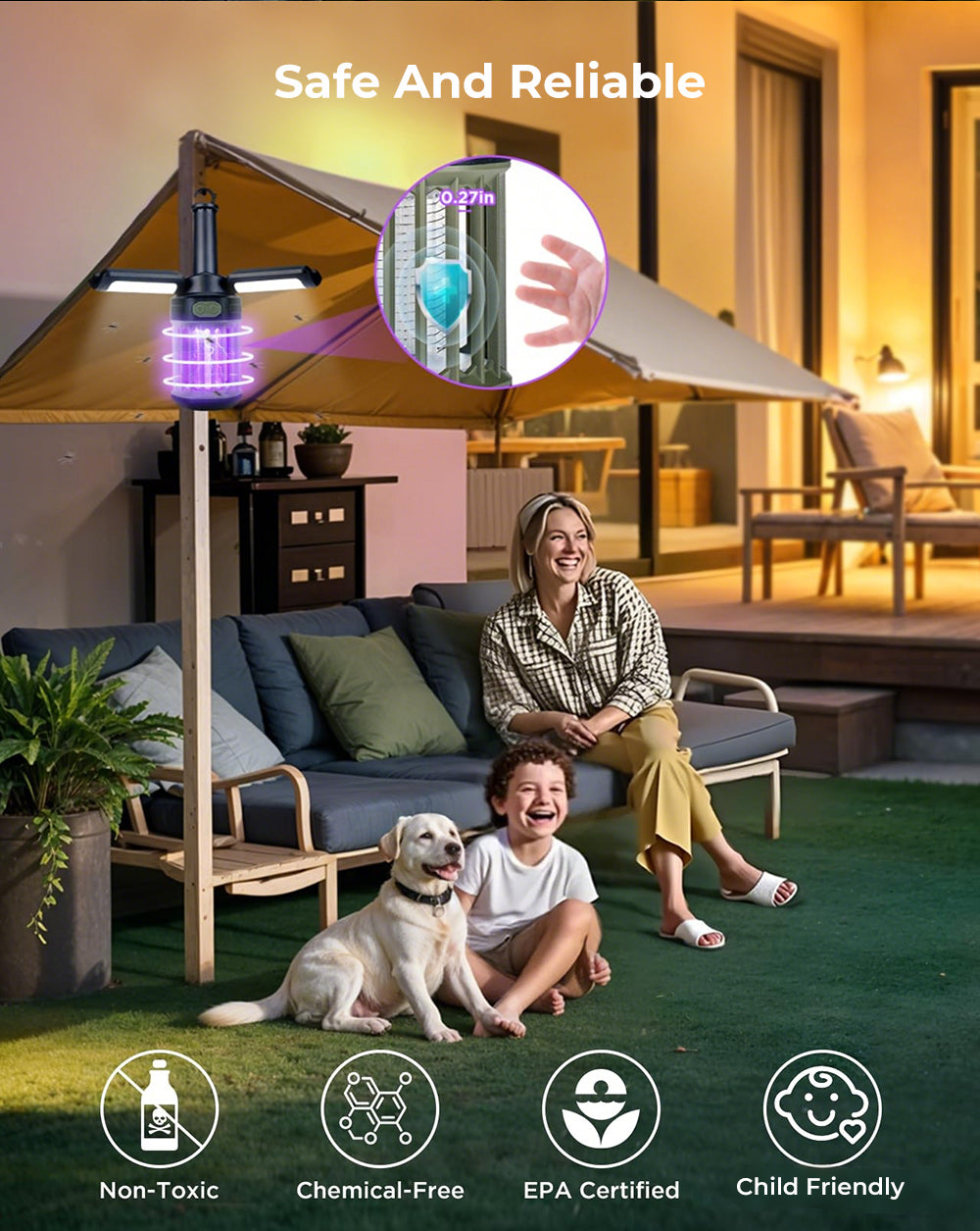 RoosCamp RoosLantern Zapper – campinglamp en insectenlamp in één
