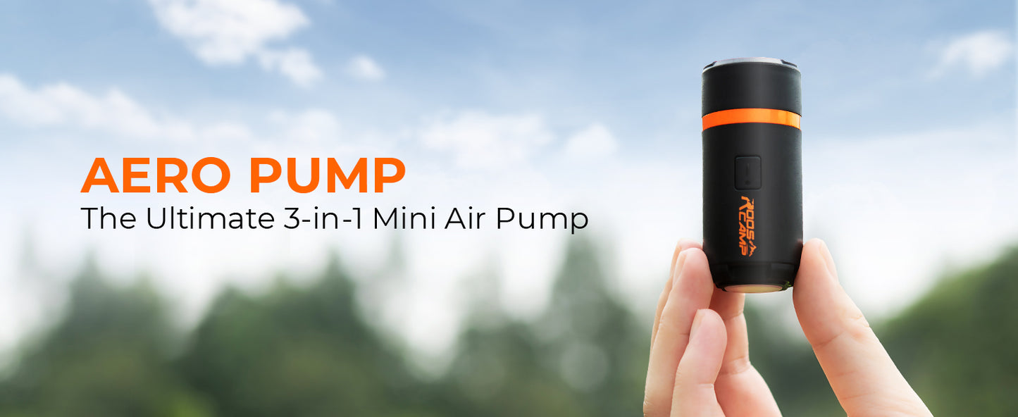 RoosCamp Aero Pump-3-in-1 Mini Air Pomp extra sterk.