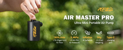 RoosCamp AirMaster Pro – krachtige elektrische luchtpomp voor camping en outdoor