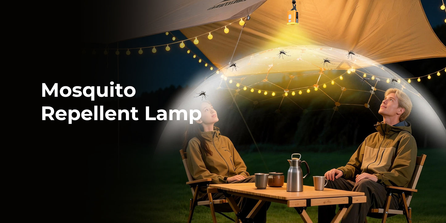 RoosCamp Air Master SL – compacte elektrische luchtpomp met campinglamp en muggenwerende functie