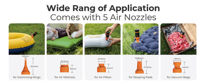 RoosCamp Aero Pump-3-in-1 Mini Air Pomp extra sterk.