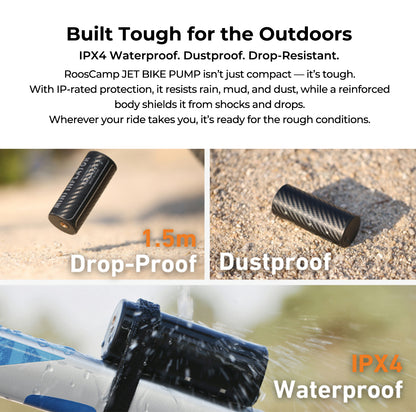 Rooscamp Tiny Jet Bike Pump AirMaster R13 – Compacte en Krachtige Fietspomp voor Onderweg