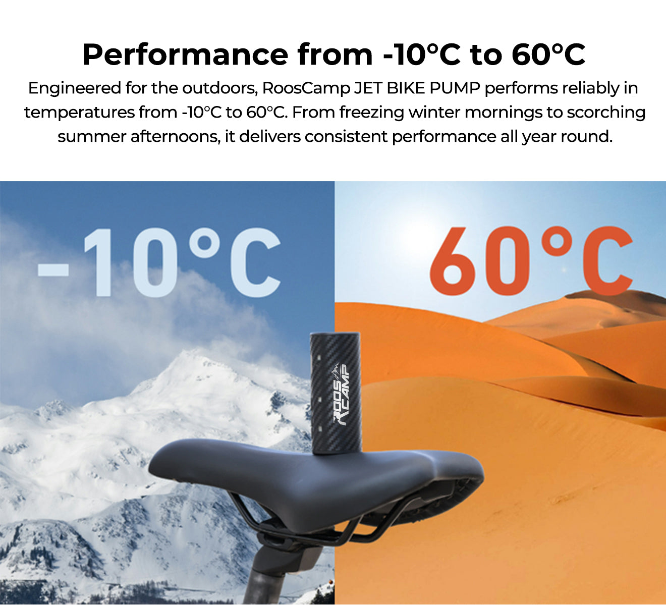 Rooscamp Tiny Jet Bike Pump AirMaster R13 – Compacte en Krachtige Fietspomp voor Onderweg