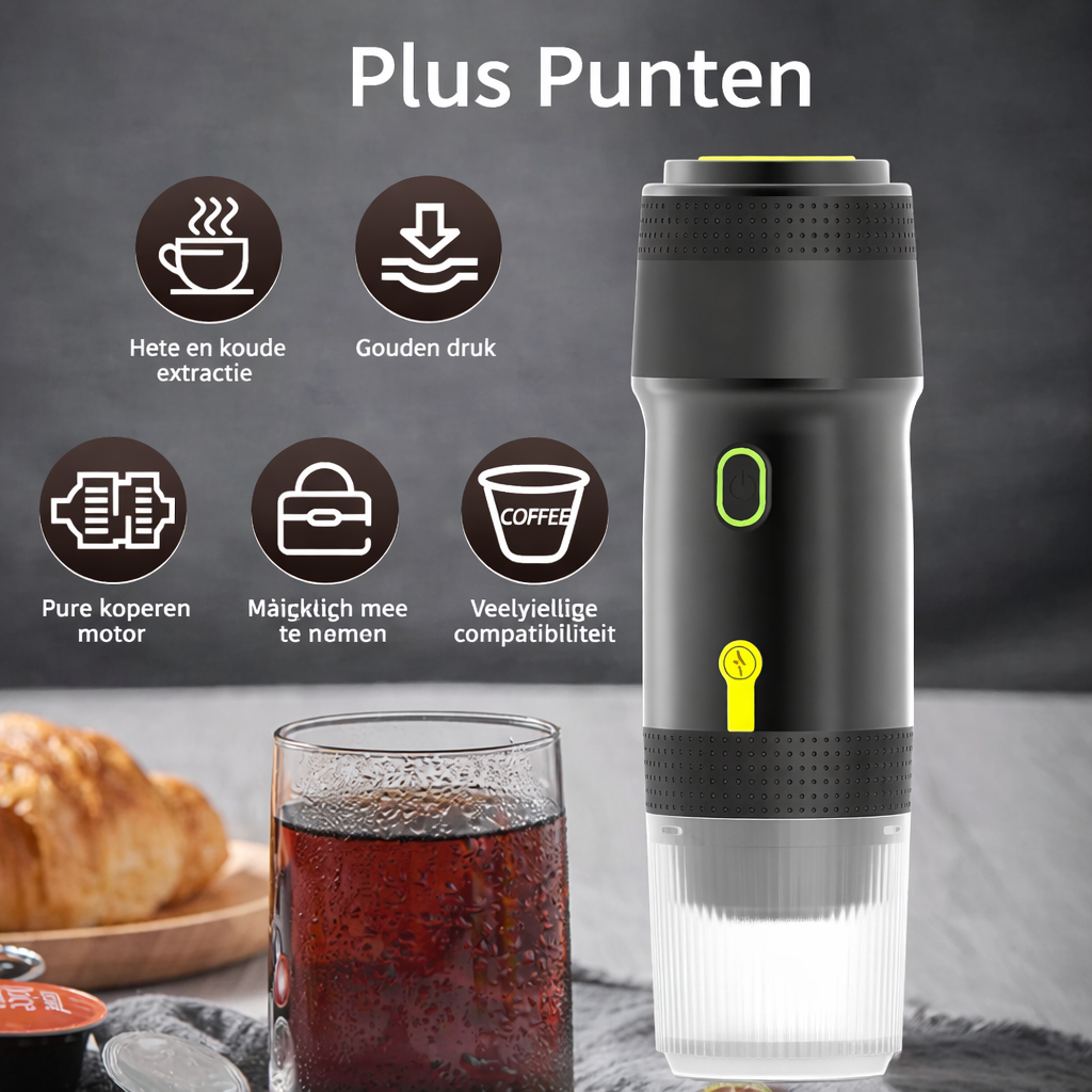Smartoutdoor Draagbare 3-in-1 Koffiemachine – Altijd en Overal Perfecte Koffie