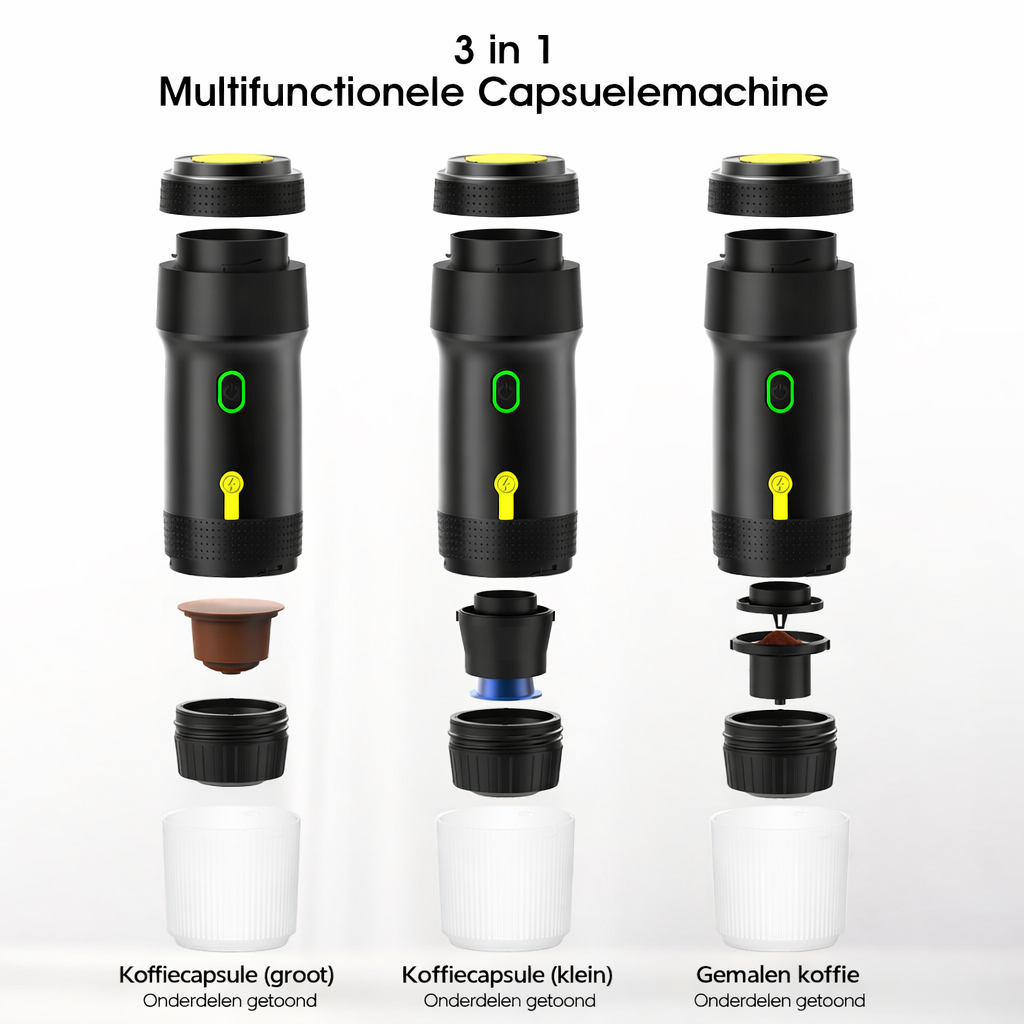 Smartoutdoor Draagbare 3-in-1 Koffiemachine – Altijd en Overal Perfecte Koffie