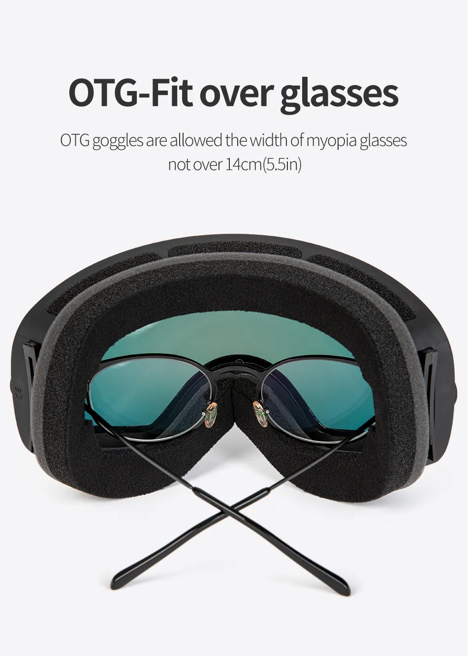 Skibril AX Type 2 – Frameless Look met Magnetische Lenswissel (Zwart/zilver) Cat. 0 tot 4 - ☀/☁