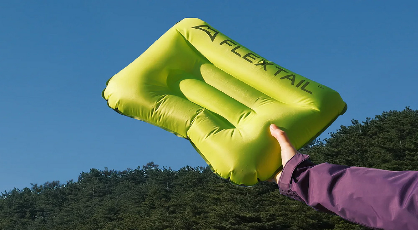 Flextail Tiny Pillow Opblaasbaar Kussen – Ultralicht & Compact Outdoor Reiskussen (Groen)