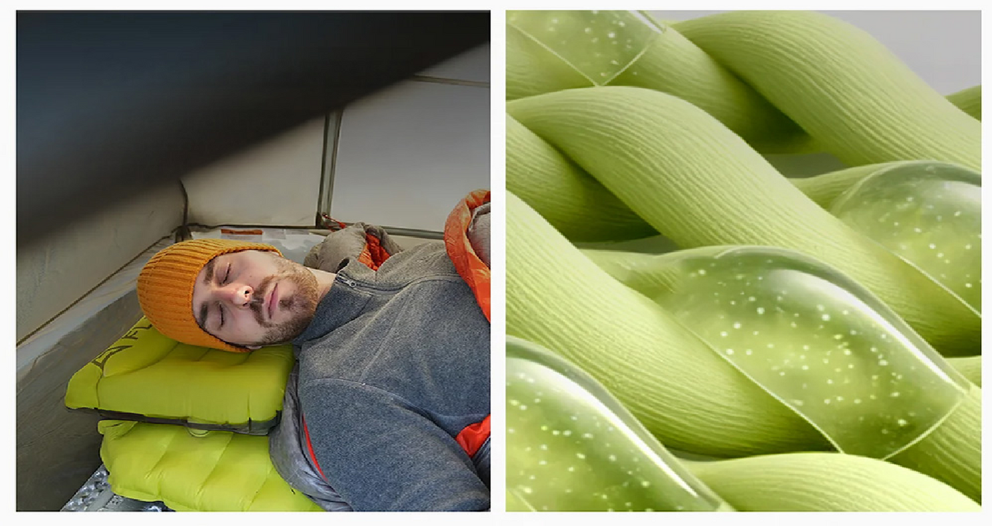 Flextail Tiny Pillow Opblaasbaar Kussen – Ultralicht & Compact Outdoor Reiskussen (Groen)
