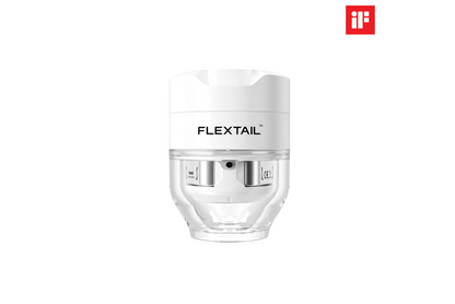 FLEXTAIL TINY PUMP 3X - Hoge snelheid 2-in-1 oplaadbare luchtpomp en zaklamp lichtgewicht kleur WIT.