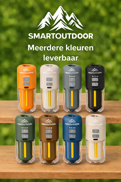 SmartOutdoor Zero X4 Mini Luchtpomp Zwart – Oplaadbaar & Draagbaar – Met LED Lamp – Elektrische Luchtbed & Vacuüm Pomp – Inclusief 5 Opzetstukken – Voor Camping & Zwemband