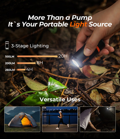 RoosCamp Aero Pump-3-in-1 Mini Air Pomp extra sterk.