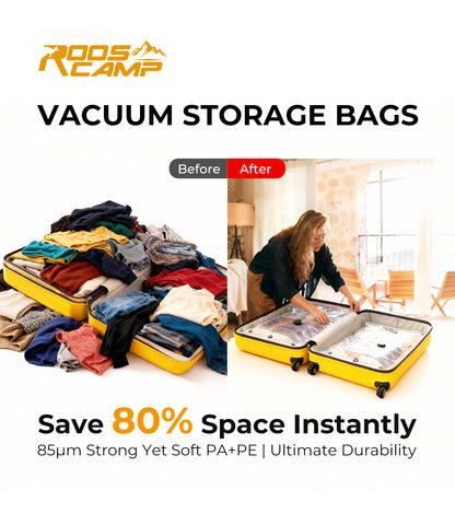 Rooscamp Vacuum Storage Bags Small M 70x50cm – Vacuüm Opbergzakken – Ruimtebesparend & Herbruikbaar