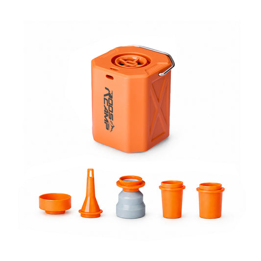RoosCamp Air Master Cube – compacte elektrische luchtpomp met campinglamp