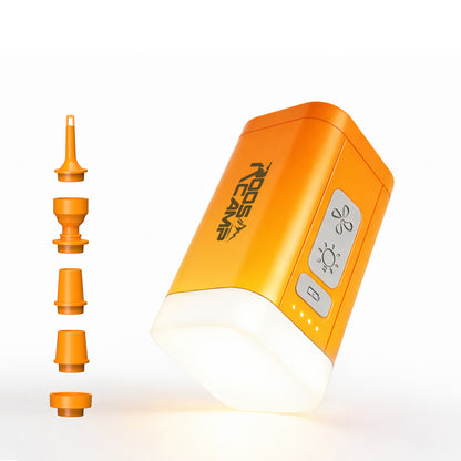 RoosCamp Air Master Nano 2 – compacte 4-in-1 elektrische luchtpomp voor camping en outdoor