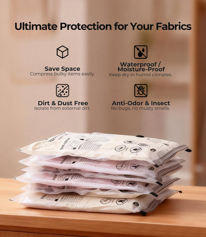 Rooscamp Vacuum Storage Bags Small M 70x50cm – Vacuüm Opbergzakken – Ruimtebesparend & Herbruikbaar