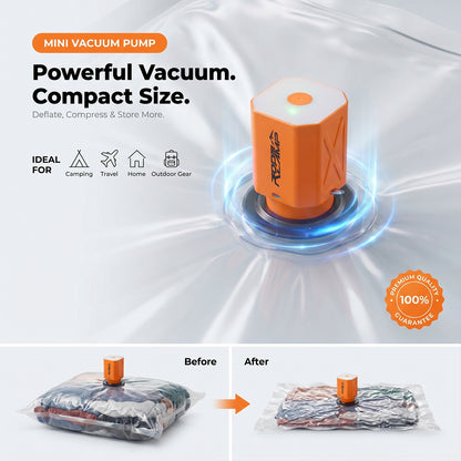 RoosCamp Air Master Cube – compacte elektrische luchtpomp met campinglamp