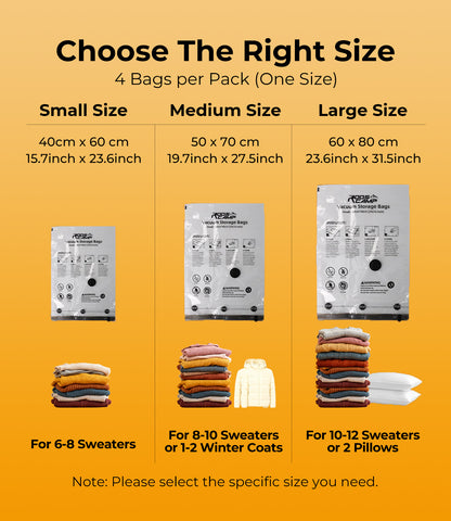 Rooscamp Vacuum Storage Bags Small M 70x50cm – Vacuüm Opbergzakken – Ruimtebesparend & Herbruikbaar