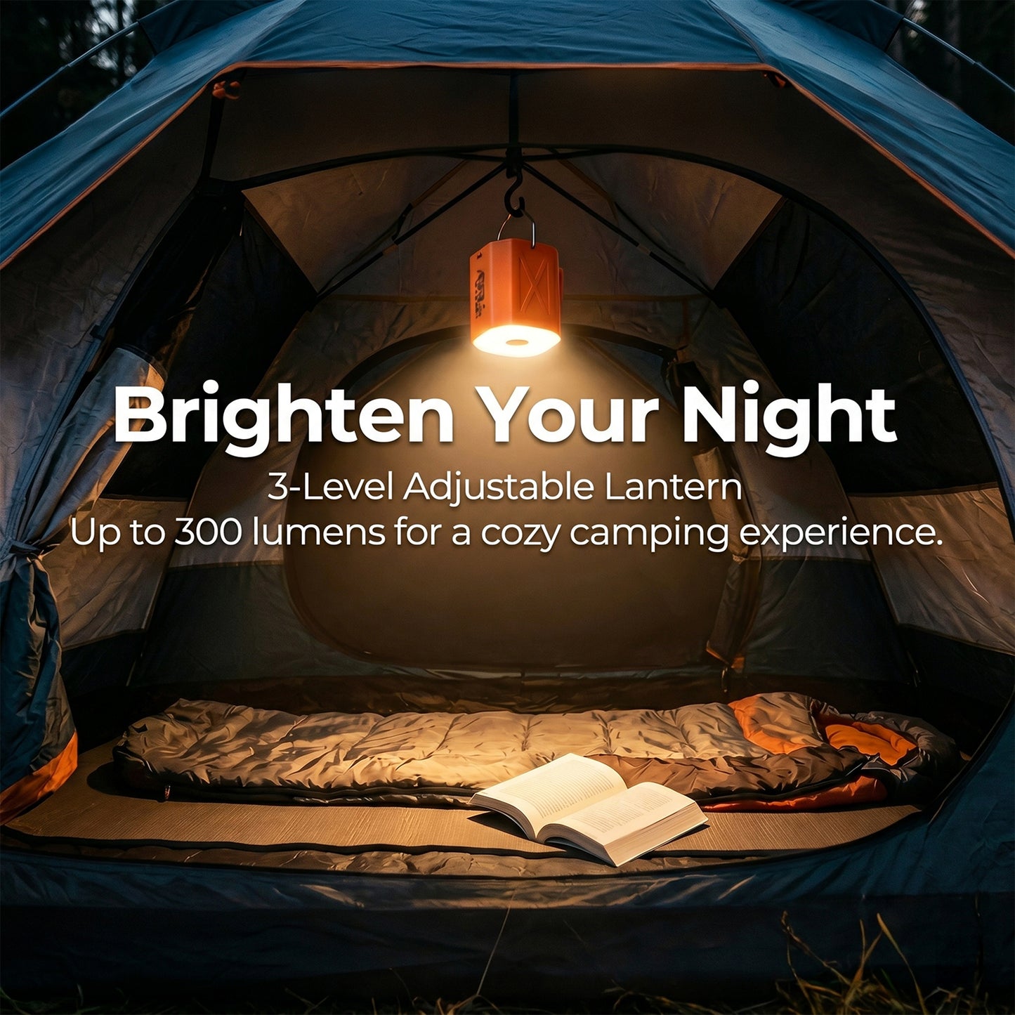 RoosCamp Air Master Cube – compacte elektrische luchtpomp met campinglamp
