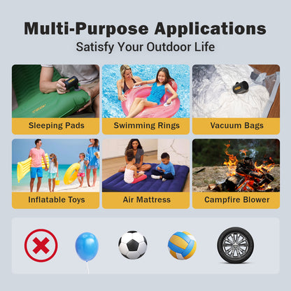 RoosCamp AirMaster Pro – krachtige elektrische luchtpomp voor camping en outdoor