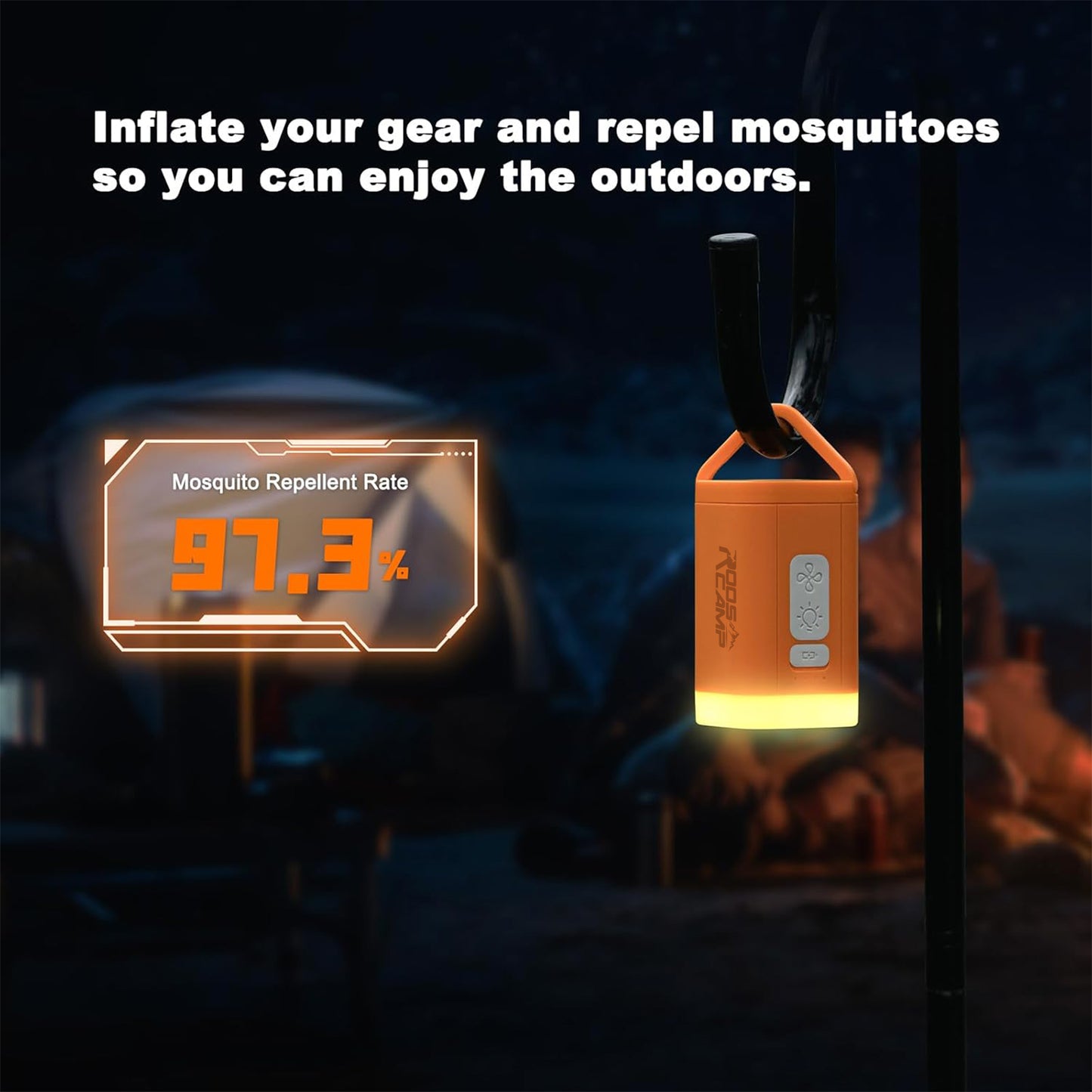 RoosCamp Air Master Nano 2 – compacte 4-in-1 elektrische luchtpomp voor camping en outdoor