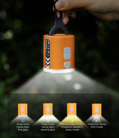 RoosCamp Air Master SL – compacte elektrische luchtpomp met campinglamp en muggenwerende functie