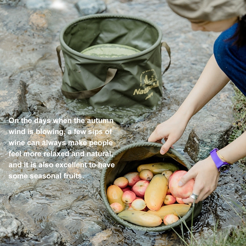 Naturehike 20L Draagbare Wastafel & Voetenbad Emmer – Opvouwbare Outdoor Camping Wassen Zak Groen