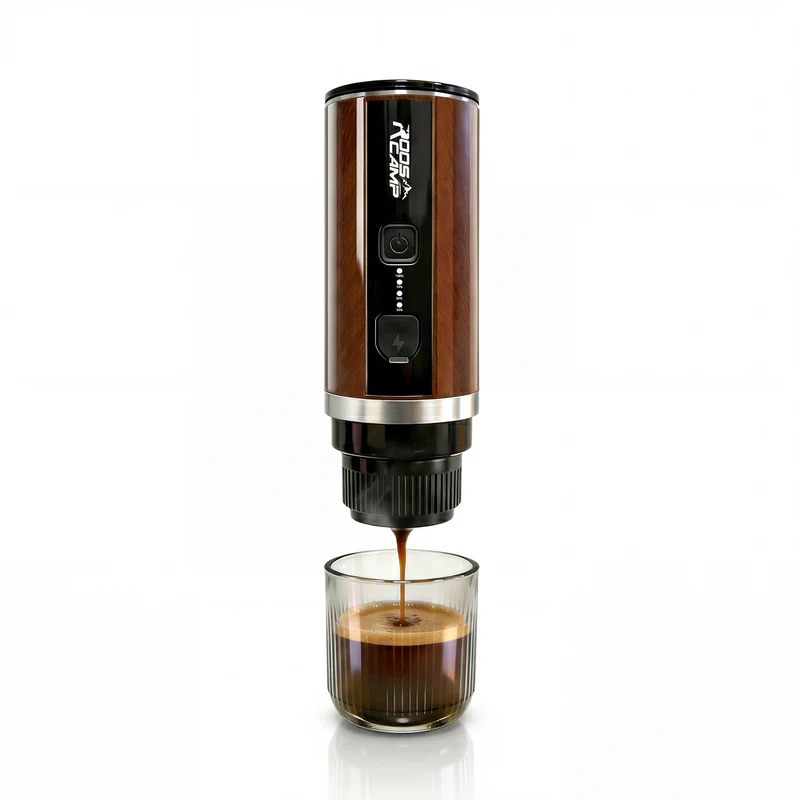Rooscamp Barista-kwaliteit koffie, waar je ook bent – met de  Draagbare Elektrische Espressomachine