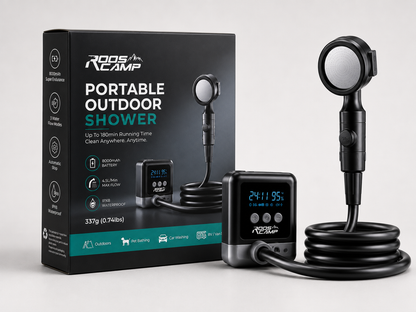 RoosCamp Shower Pro – Draagbare Campingdouche voor Outdoor, Reizen en Kamperen