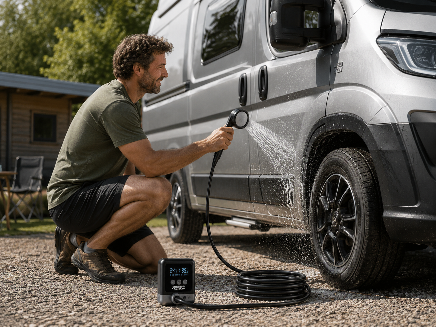RoosCamp Shower Pro – Draagbare Campingdouche voor Outdoor, Reizen en Kamperen