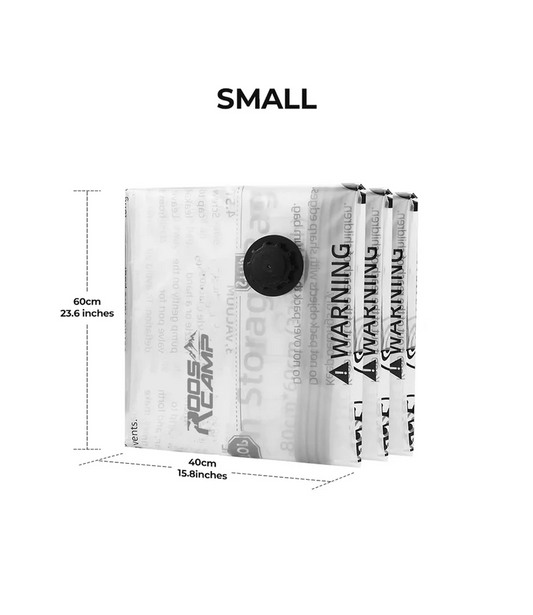 Rooscamp Vacuüm Opbergzakken Small S 60x40cm – Herbruikbare Ruimtebesparende Opbergzakken voor Kleding, Dekens en Textiel