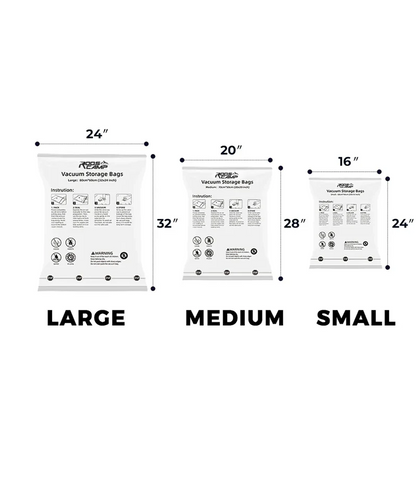 Rooscamp Vacuüm Opbergzakken Small S 60x40cm – Herbruikbare Ruimtebesparende Opbergzakken voor Kleding, Dekens en Textiel