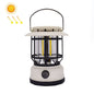 Retro Oplaadbare Campinglamp met Solar – Dimbaar & Lichtgewicht (Zwart/Wit)