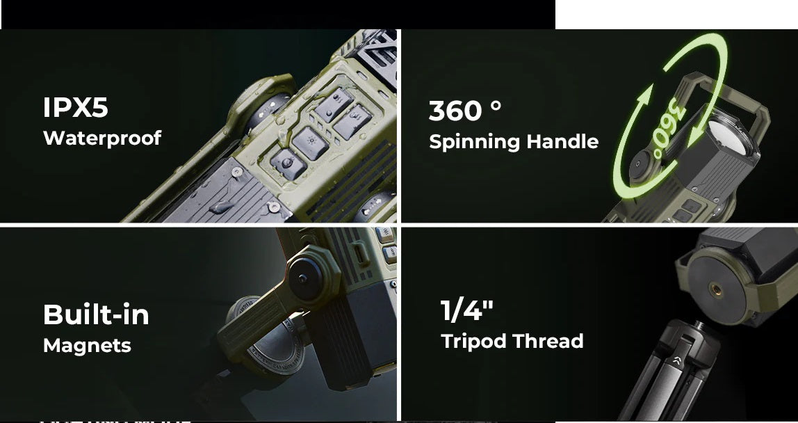 Flextail Evo Repel 3-in-1 draagbaar muggenverjager lamp en powekbank in een Groen