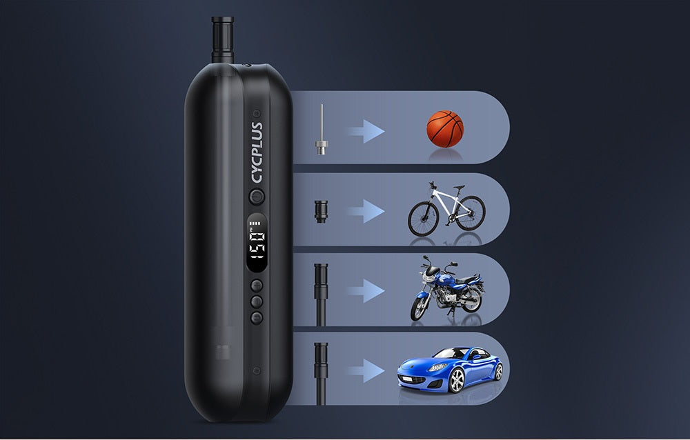 Cycplus A2 Elektrische Luchtpomp – 3-in-1 Compressor, Powerbank & Zaklamp (150 PSI)