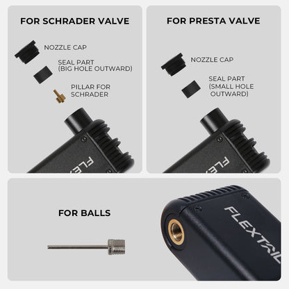 Flextail - Tiny Bike Pump - de kleinste en krachtigste Bandenpomp - Lucht Compressor met Presta Ventiel