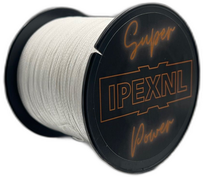 IPEXNL Super Power 4 PE Gevlochten Vislijn – 500m | 13.6kg | 0.26mm – Wit type 2.5