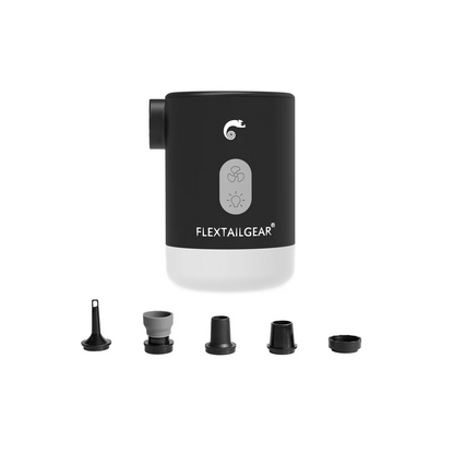 MAX PUMP 2 PRO – Krachtige 4-in-1 Draagbare Luchtpomp, Zaklamp & Powerbank (Zwart)