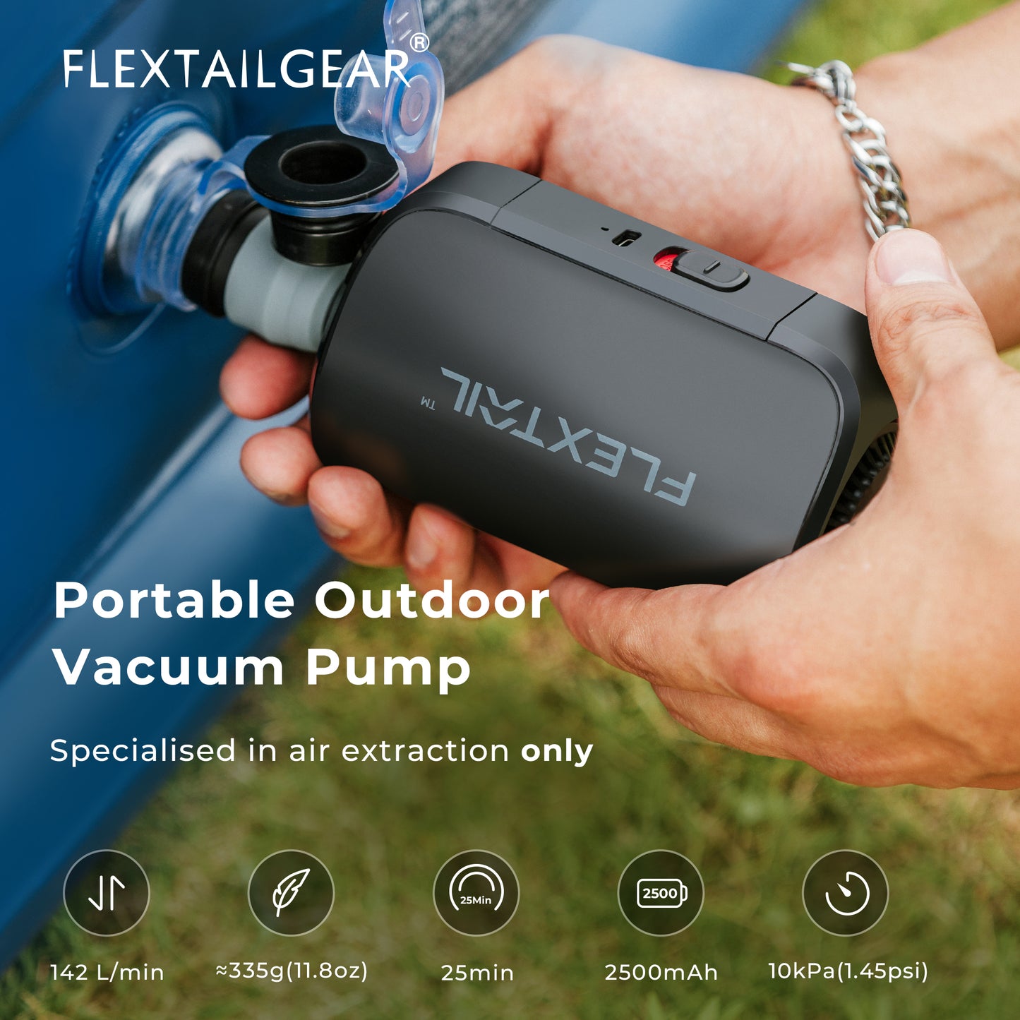 Flextail MAX Vacuümpomp – Ultra Draagbare Hoge Druk 10 kPa