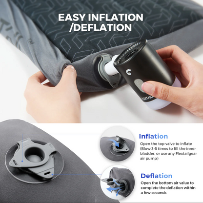 Flextail Zero Pillow Bruin – Ergonomisch Luchtkussen voor Onderweg