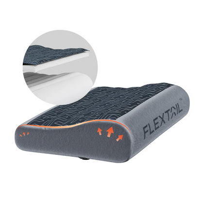 Flextail Zero Pillow Bruin – Ergonomisch Luchtkussen voor Onderweg