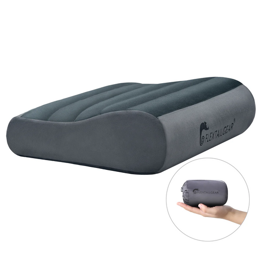 Flextail Zero Pillow Grijs – Ergonomisch Luchtkussen voor Onderweg