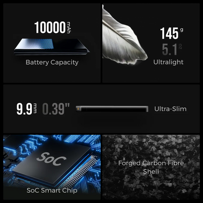 ZERO POWER BANK 10.000C – ’s werelds lichtste en dunste powerbank van 10.000 mAh (145 g, 22,5 W)