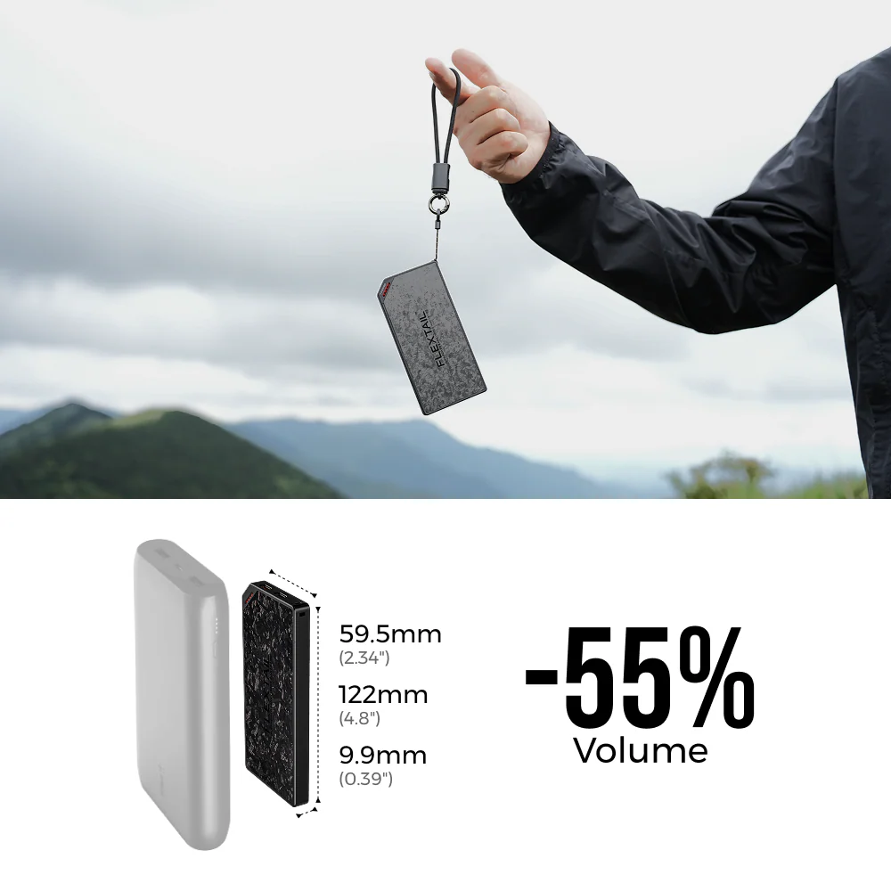 ZERO POWER BANK 10.000C – ’s werelds lichtste en dunste powerbank van 10.000 mAh (145 g, 22,5 W)