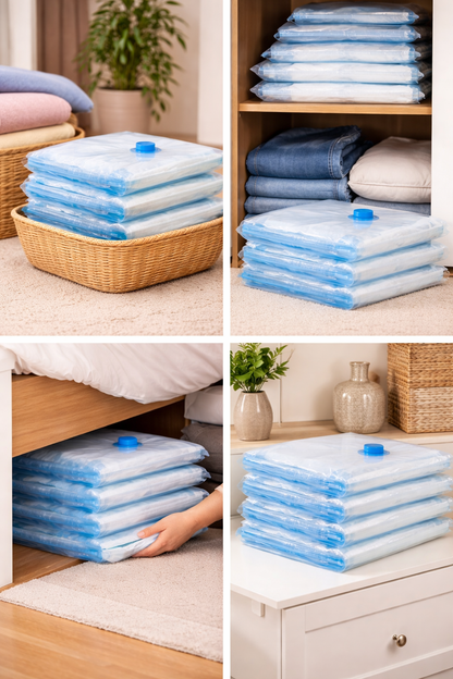 Vacuüm Opbergzakken 70x100 cm (4 Stuks) – Voor Kleding, Dekbedden & Reizen – Smartoutdoor