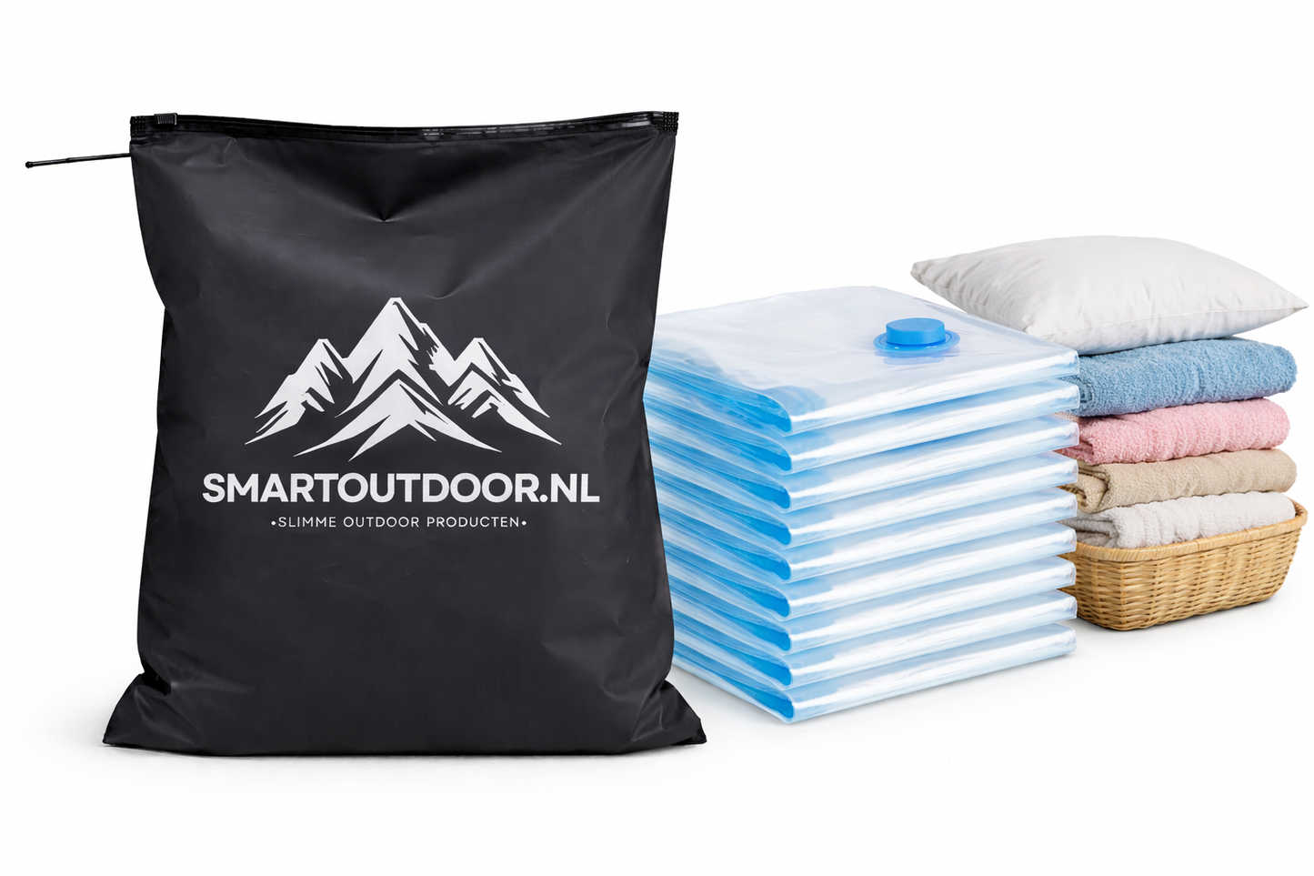 Vacuüm Opbergzakken 60x80 cm (4 Stuks) – Voor Kleding, Dekbedden & Reizen – Smartoutdoor