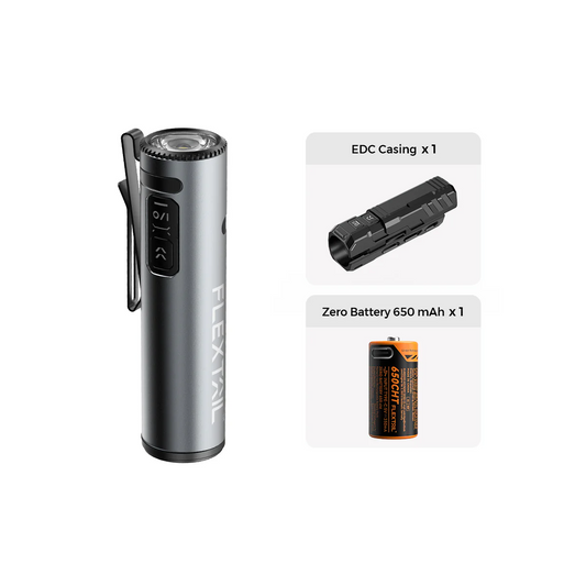 FLEXTAIL ZERO FLASHLIGHT 1200 - Ultra lichte en heldere EDC-buiten zaklamp + oplaadbare batterij